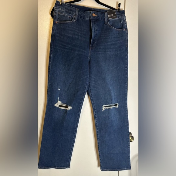 Express Modern Straight Super High Rise Jeans - Large - Picture 1 of 10
